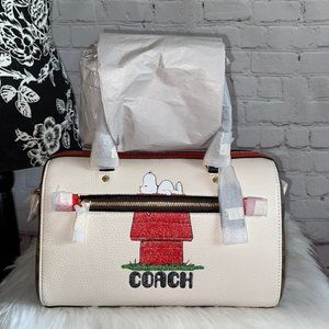 BiRtHdAy SALE Coach PEANUTS SNOOPY ROWAN Satchel